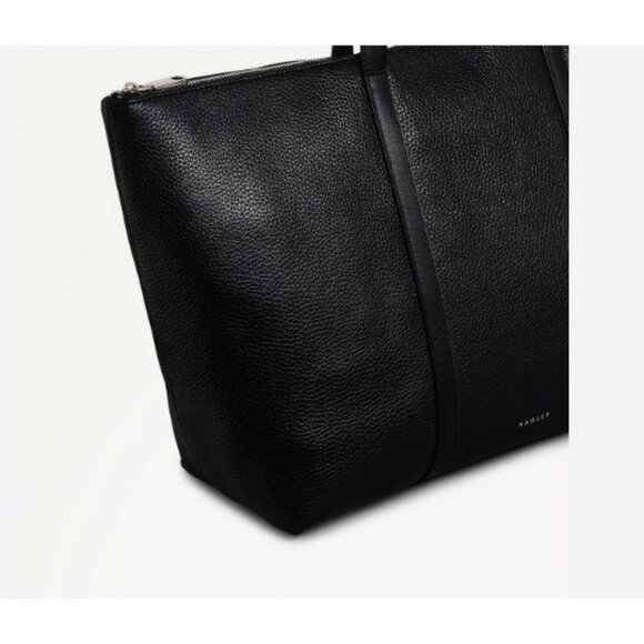 RADLEY London Lynton pebbled leather women's large zip top tote bag - BLACK - Picture 13 of 15
